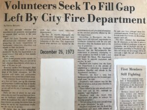 News paper article outlining EFD’s decision to discontinue county calls.