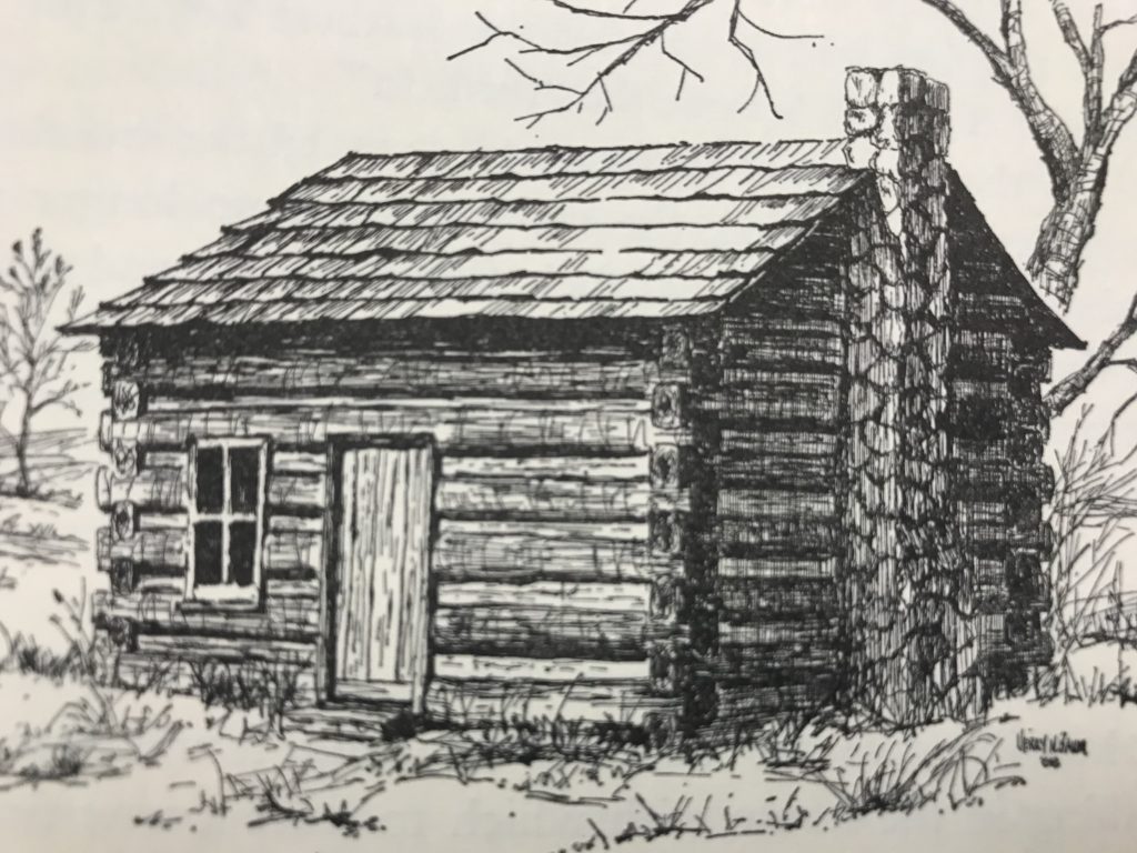 Typical Log House of the 1820’s